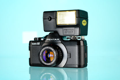 Pentax Auto 110 + 18mm f/2.8 Lens + AF100 P Flash