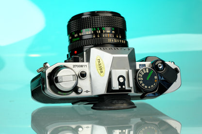 Canon AE-1 Program 35mm SLR + 28mm f/2.8 nFD Wide Angle Lens