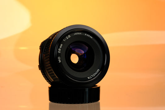Minolta 28mm f/2.8 Lens + Hood