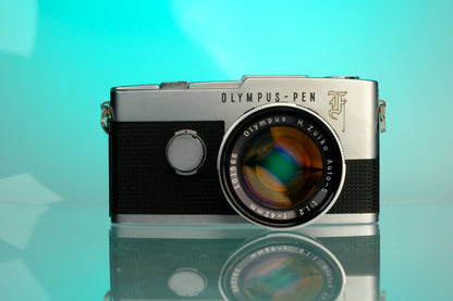 Olympus PEN-F 35mm Half Frame Film Camera + 42mm f/1.2 Lens