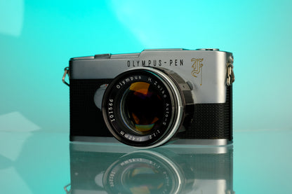 Olympus PEN-F 35mm Half Frame Film Camera + 42mm f/1.2 Lens