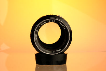 Nikon Nikkor 105mm Ai f/2.5 Telephoto Prime Lens