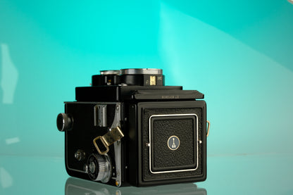 Yashica 635 6x6 Medium Format TLR Film Camera + 35mm Adapter