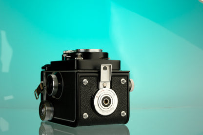 Yashica 635 6x6 Medium Format TLR Film Camera + 35mm Adapter