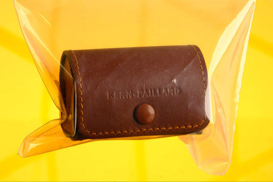Kern Paillard Leather Case - Small film Canister sized 2.75" Wide, 1.75"H, 1.75"D