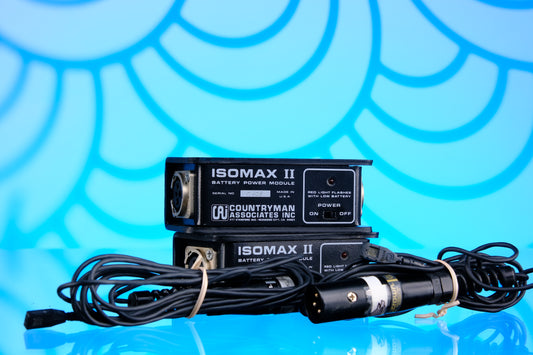 Crown GLM-100 Lav Mics w/ XLR Out + Isomax II Battery Module Kit x2