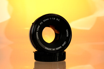 Canon 50mm f/1.8 S.C. FD Lens