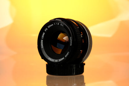 Canon 50mm f/1.8 S.C. FD Lens