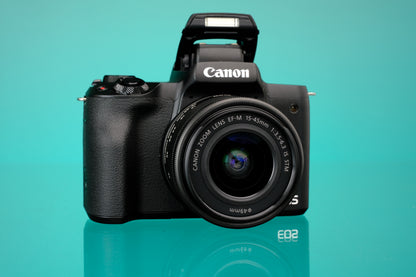Canon M50 Mark II APS-C Mirrorless Digital Camera + 15-45mm f/3.5-6.3 IS STM Lens