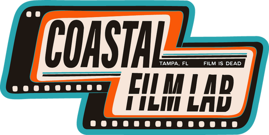 Coastal Film Lab Retro Sticker – Waterproof Vinyl Sticker (2” x 1”)