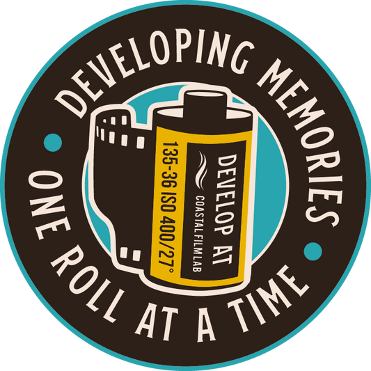 Coastal Film Lab Developing Memories Sticker – Waterproof Vinyl Sticker (2.5”)
