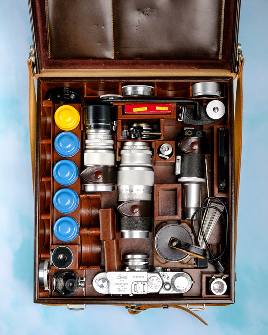 Leica IIIG 35mm Rangefinder FIlm Camera Brief Case Kit