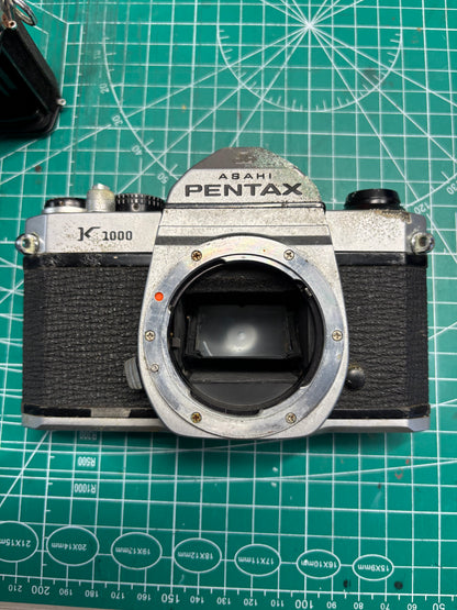 Pentax K1000 35mm SLR Film Camera + Pentax-A 50mm f/2 Lens