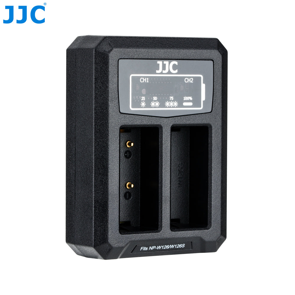 JJC USB Dual Battery Charger for Fujifilm NP-W126 Batteries