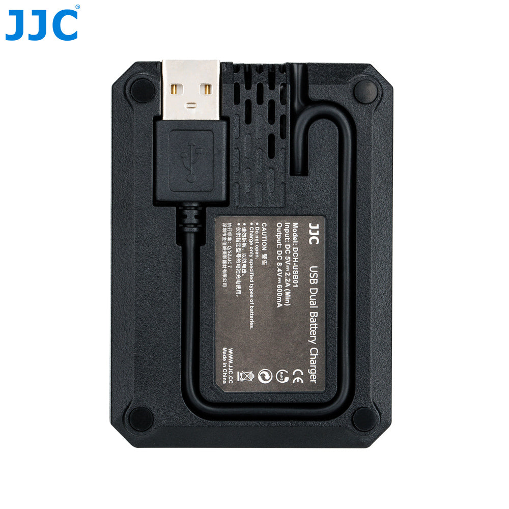 JJC USB Dual Battery Charger for Fujifilm NP-W126 Batteries