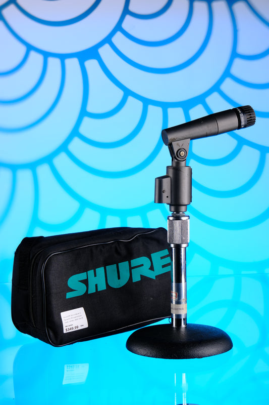 Shure SM-56 Unidyne III Dynamic Microphone w/Case, cables, desk stand
