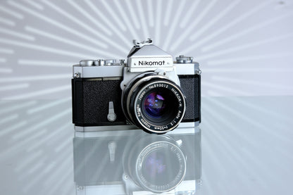 Nikon Nikomat 35mm SLR Film Camera + Nikkor-H 50mm F/2 Pre-AI Lens