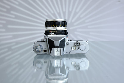 Nikon Nikomat 35mm SLR Film Camera + Nikkor-H 50mm F/2 Pre-AI Lens