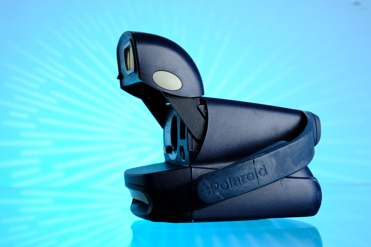 Polaroid 600 One Step Autofocus 90's Blue Rounded Body Instant Film Camera