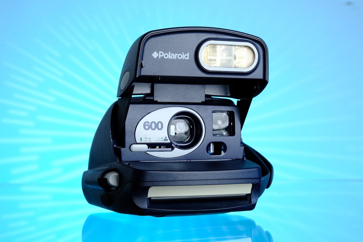 Polaroid 600 One Step Autofocus 90's Blue Rounded Body Instant Film Camera