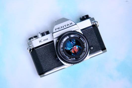 Pentax K1000 35mm SLR Film Camera + 50mm f/1.7 Lens