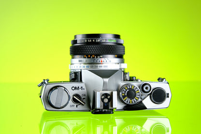 Olympus OM-1 35mm SLR Film Camera + 50mm F/1.8
