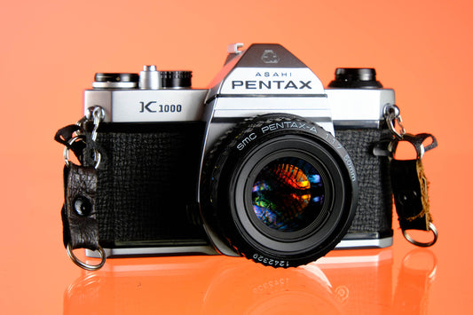 Pentax K1000 SE 35mm SLR Film Camera + A 50mm f/1.7 Lens - EXC!