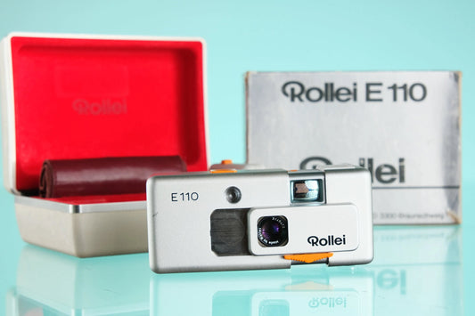 Rollei e110 Silver 110 Film Camera - in Box Tested working!