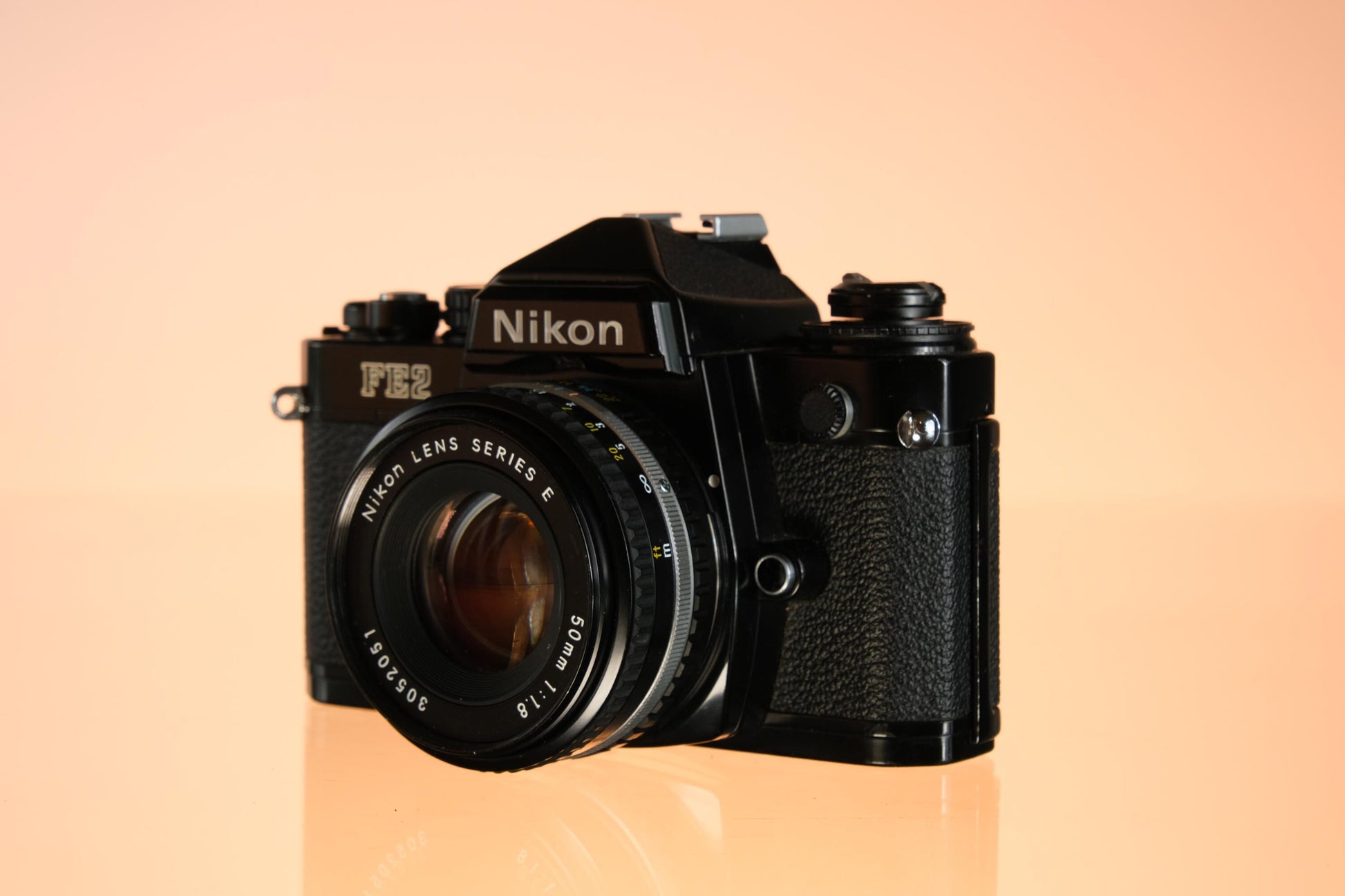 NIkon FE2 35mm Film SLR FIlm Camera + 50mm F/1.8 Series E