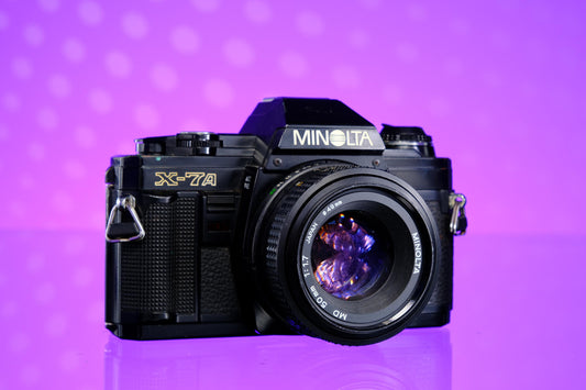 Minolta X-7A 35mm SLR FIlm Camera + 50mm F/1.7 Kit Lens