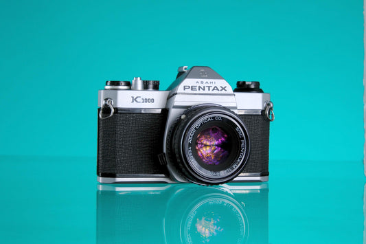 Pentax K1000 35mm SLR Film Camera + 50mm F/2 Kit Lens