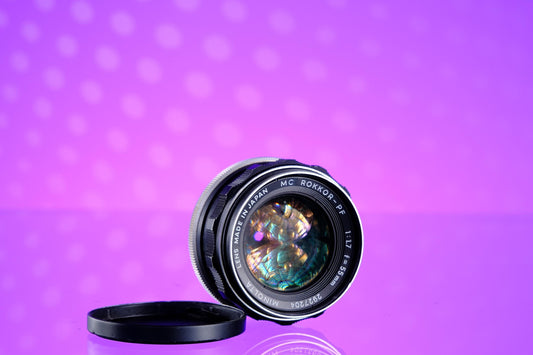 Minolta MC Rokkor-PF 55mm f/1.7 Lens For X700 X370 MD Mount