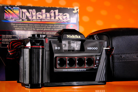 Nishika N8000 4 Lens 3D Gif 35mm Film Camera Tested Working!
