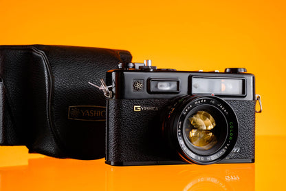 Yashica Electro 35 GTN 35mm Rangefinder Film Camera - Black Restored!