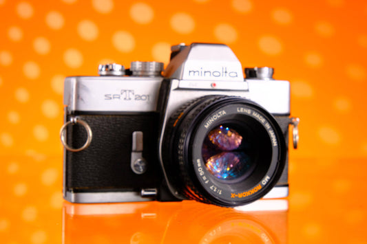 Minolta SRT 201 35mm SLR + 50mm f/1.7 Rokkor X Lens Working!