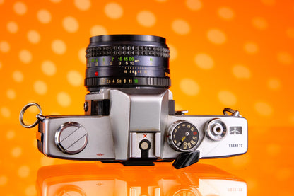 Minolta SRT 201 35mm SLR + 50mm f/1.7 Rokkor X Lens Working!
