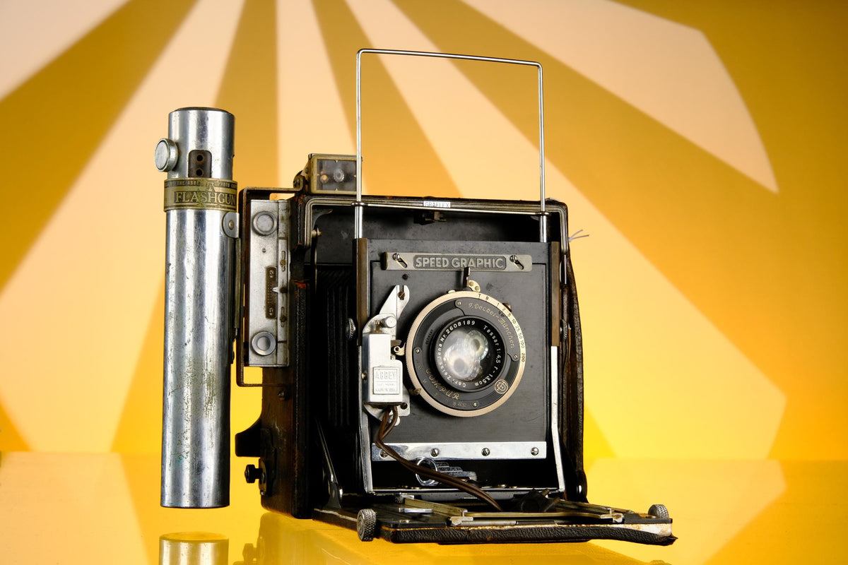 Graflex Speed Graphic Pre War 4x5 Large Format Press Camera + 13.5cm f ...