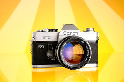 Canon FT 35mm SLR Film Camera + FL 55mm f/1.2 Lens Tested Working!