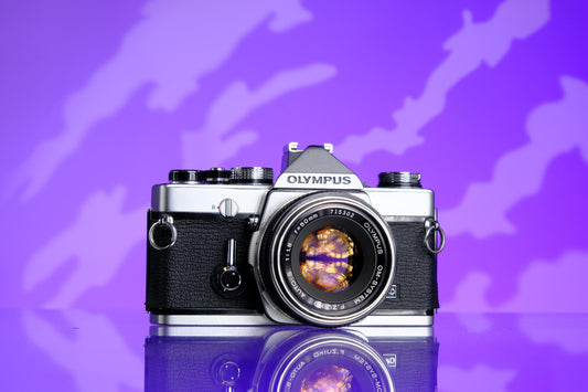 Olympus OM-1 35mm SLR Film Camera + 50mm F/1.8