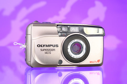 Olympus Superzoom 140 35mm Point and Shoot Film Camera Tested!