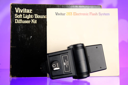 Vivitar 283 Flash System + Soft Light Bounce Diffuser Kit