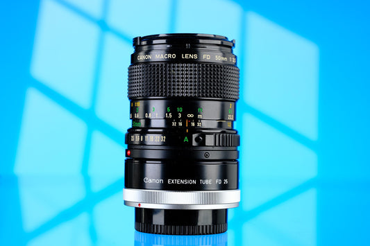 Canon FD 50mm f/3.5 Macro Lens + 25mm Extension Tube