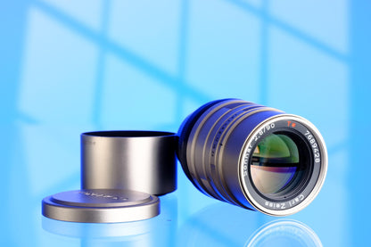 Contax G 90mm f/2.8 Sonnar Telephoto Lens - w/ GG-3 Hood, GK-54 metal cap