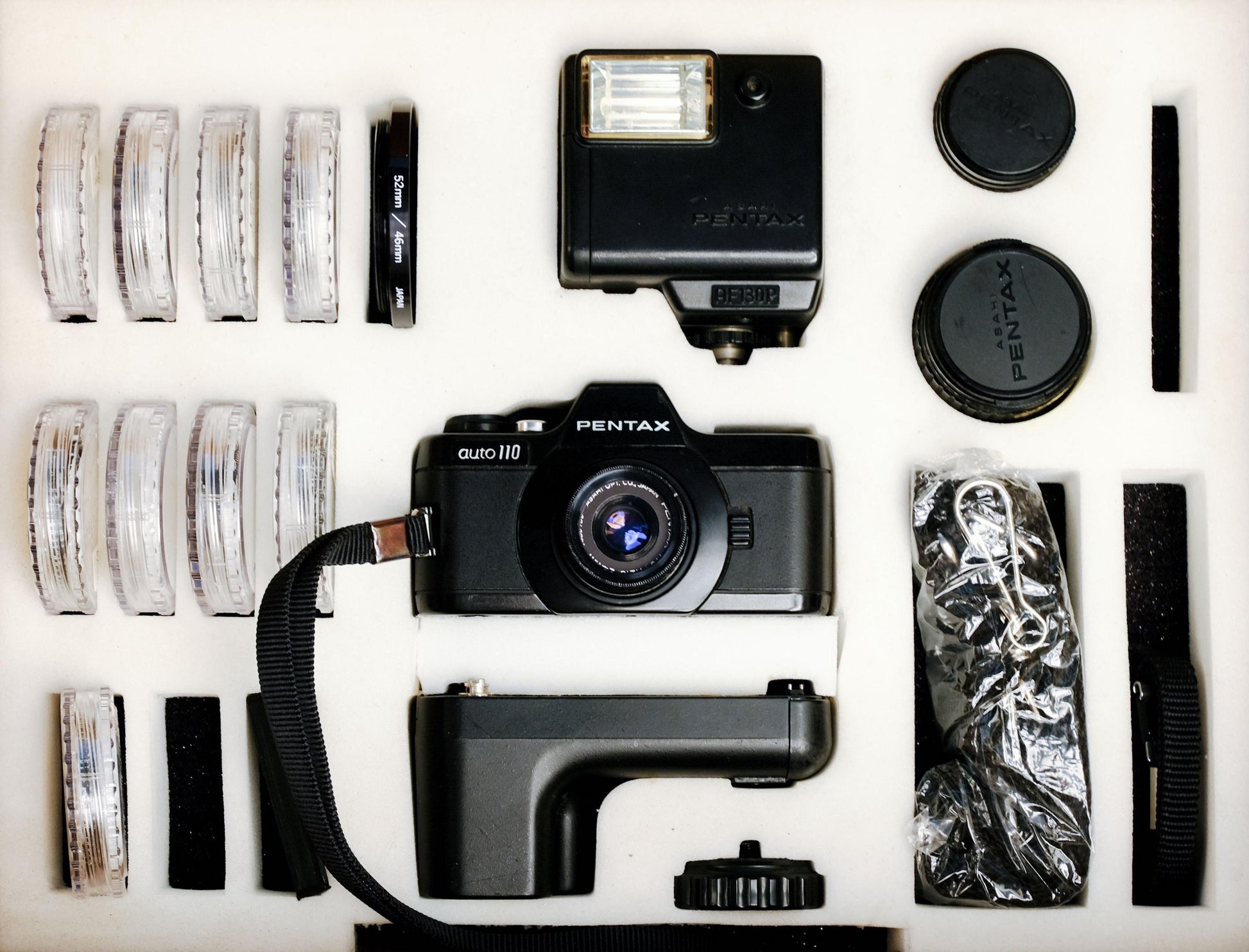 Pentax Auto 110 Super SLR Film Camera Kit w/ 18mm, 24mm, 50mm Lenses Exc!