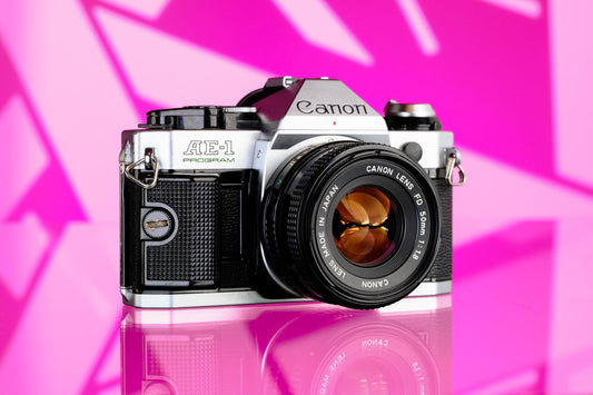 Canon Ae-1 Program 35mm SLR + 50mm f/1.8 Lens