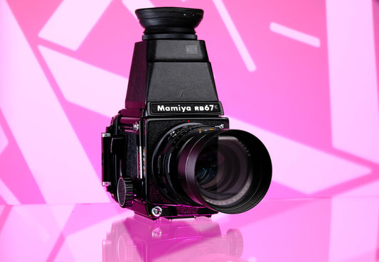 Mamiya RB67 Pro S 6x7 Medium Format SLR w/ 120 back, Chimney Finder + 180mm f/4.5 Lens