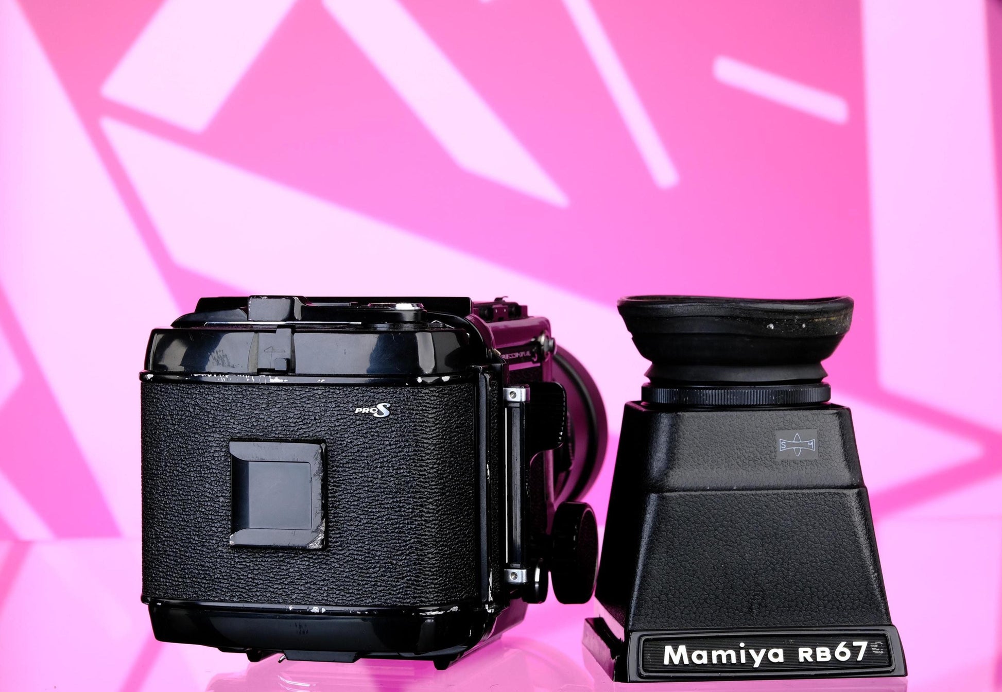 Mamiya RB67 Pro S 6x7 Medium Format SLR w/ 120 back, Chimney Finder + 180mm f/4.5 Lens