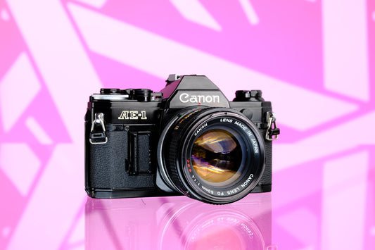 Canon Ae-1 Black + 50mm f/1.4 SSC 35mm SLR Camera