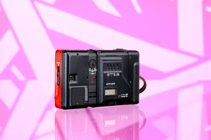 Konica Recorder 35mm Half Frame Point & Shoot Camera - Red