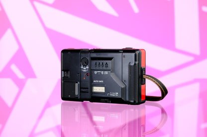 Konica Recorder 35mm Half Frame Point & Shoot Camera - Red